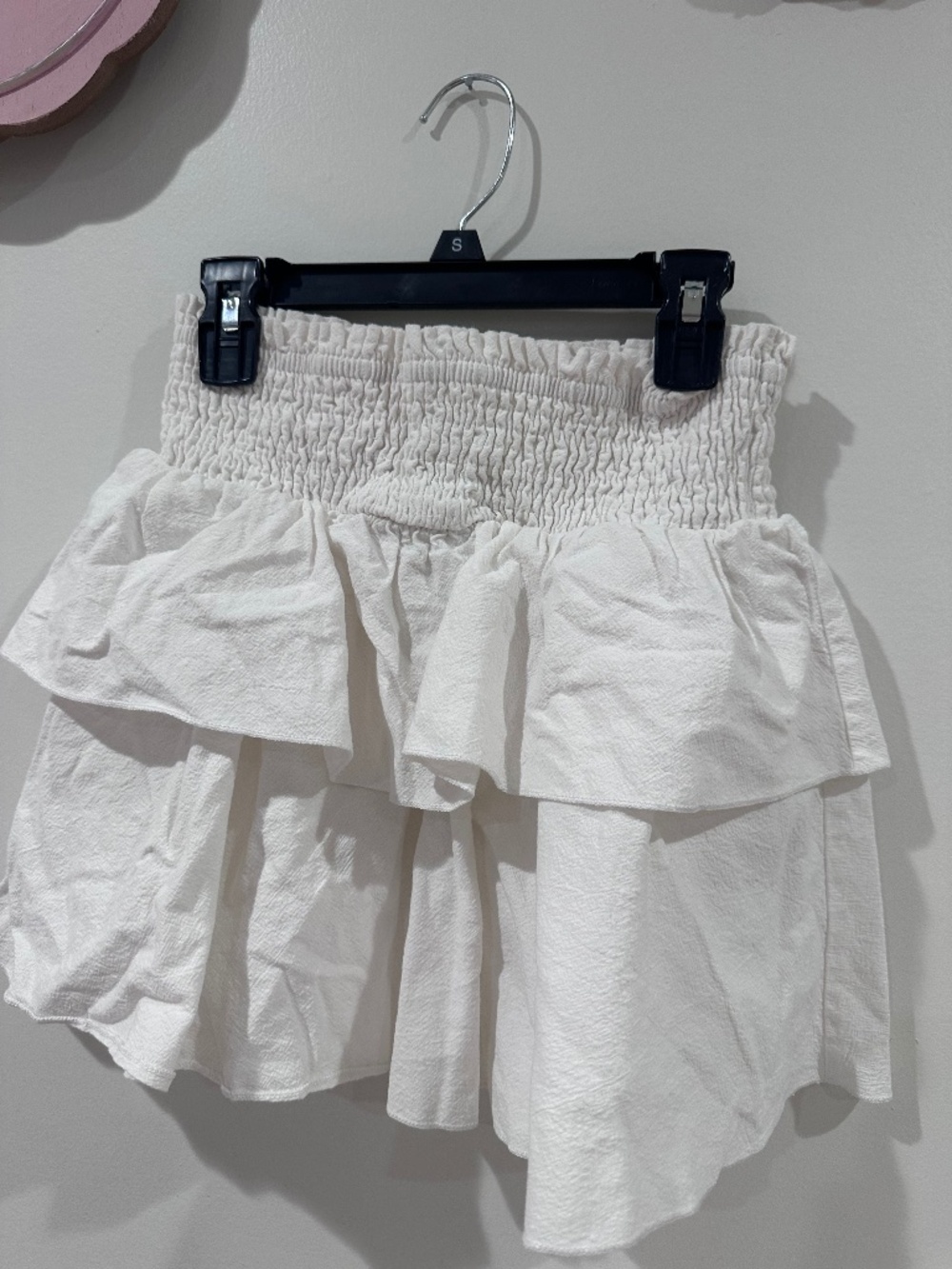 white ruffle  skirt